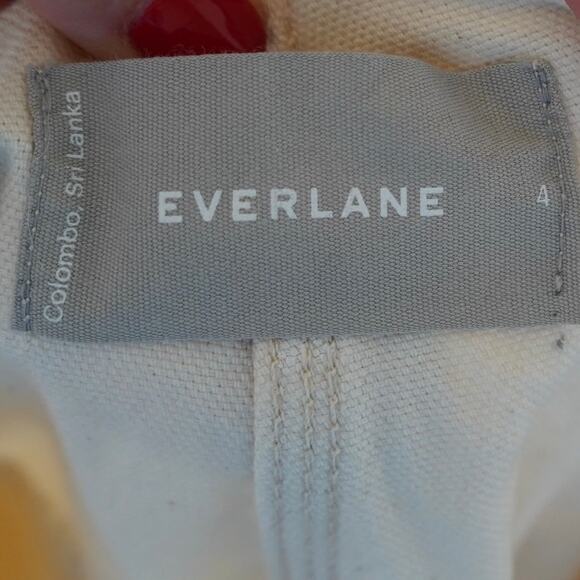 Everlane Utility Canvas Overalls Ivory Womens Size 4 - Picture 7 of 8